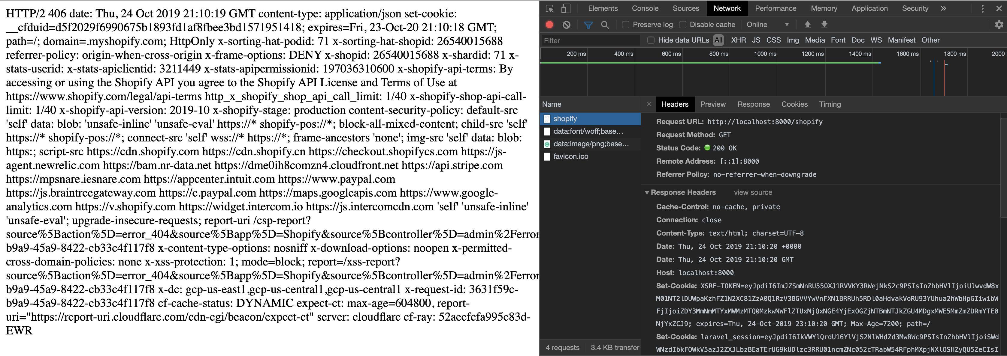 php POST product with Shopify returns 406 error Stack Overflow