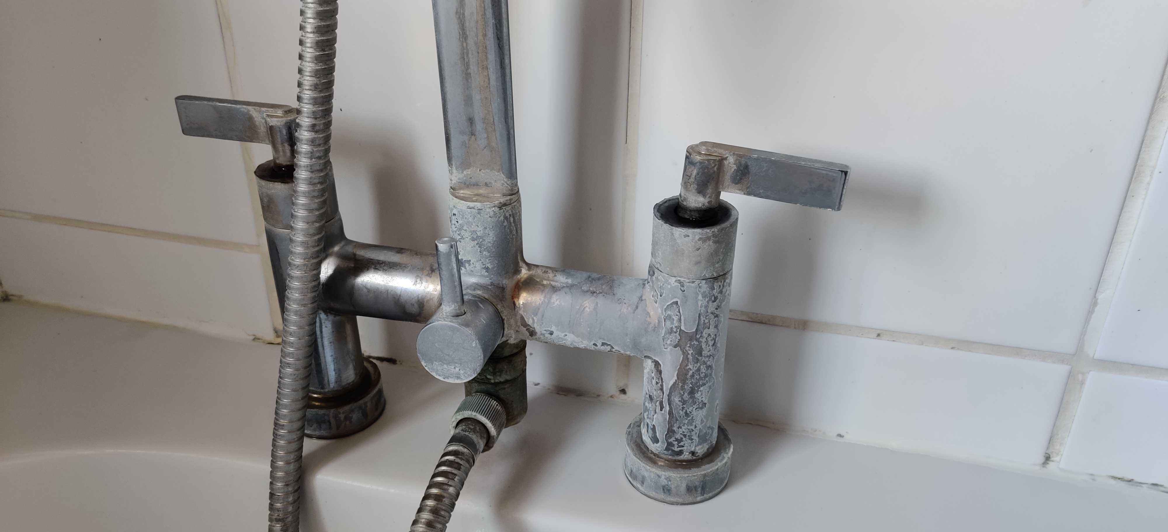 cleaning Pitting / bleach staining on bathroom taps Home