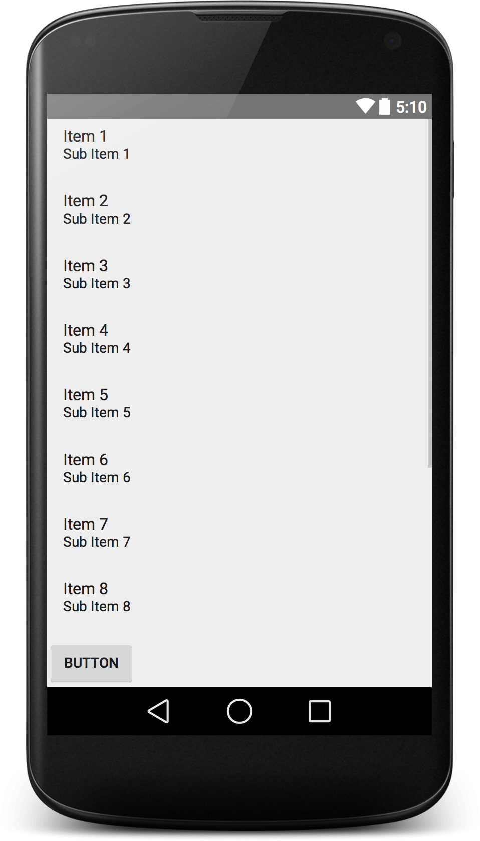 Widget at the bottom of a ListView in Android Stack Overflow