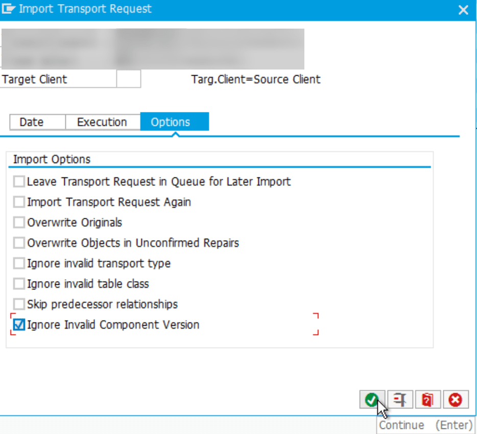 sap basis SAP R/3 STMS error message "Does not match component