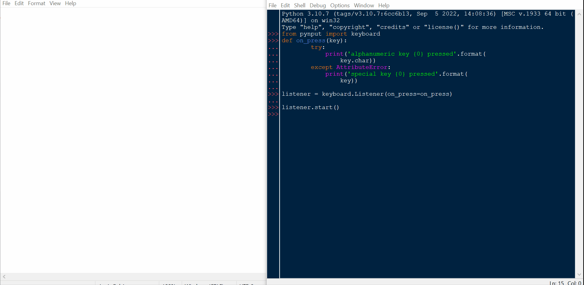 python How would I intercept key inputs on windows? Stack Overflow
