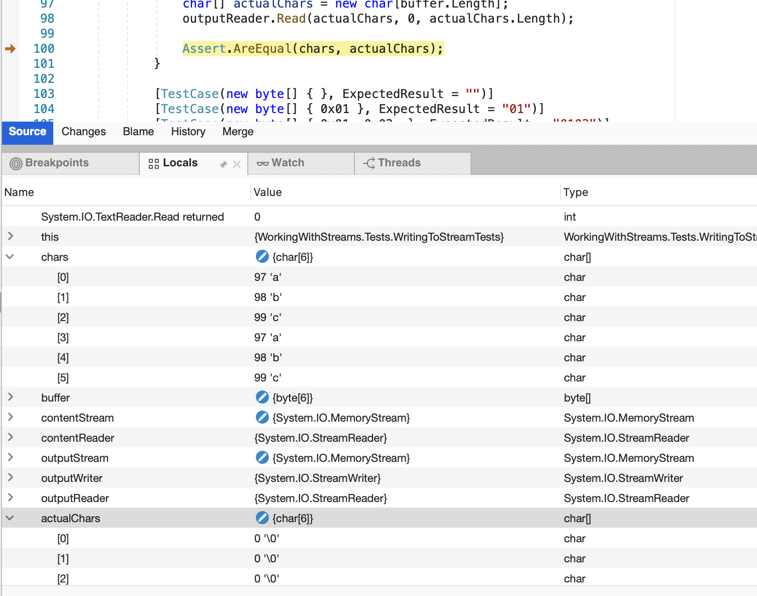 c How to Read and Write characters using StreamReader and