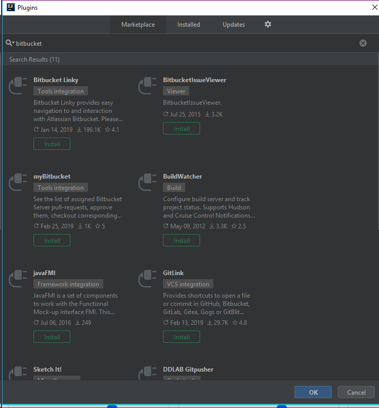 git Which BitBucket plugin do I need to use with IntellJ? Stack