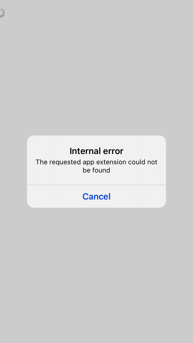 swift MPMediaPickerController Internal Error / The requested app