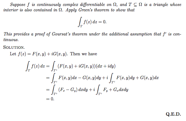 complex analysis Using Green's theorem in conjunction with Cauchy