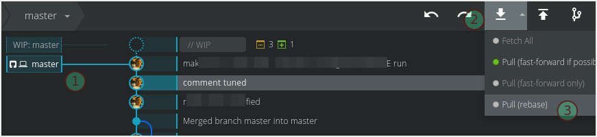 What is full git command line syntax that works similar to GitKraken