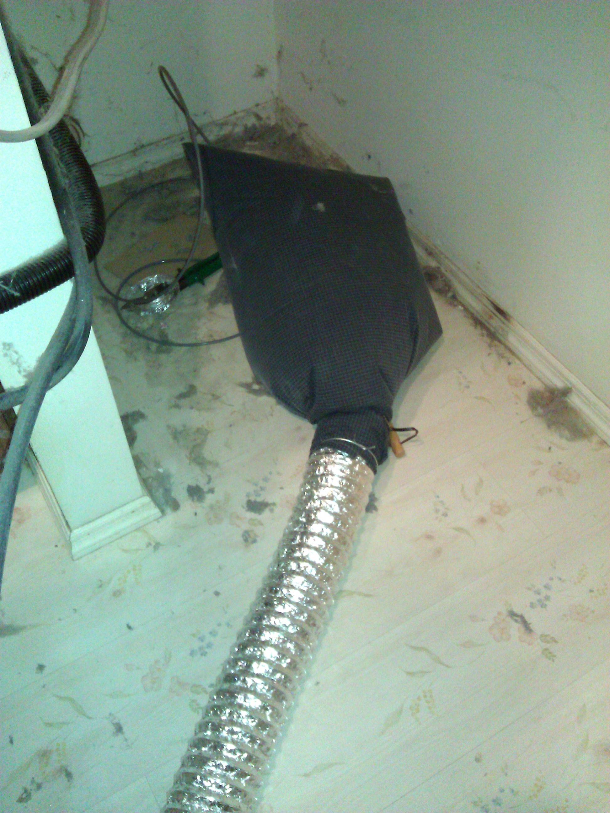 Can I blow dryer exhaust into a pillow case or sheet? Home