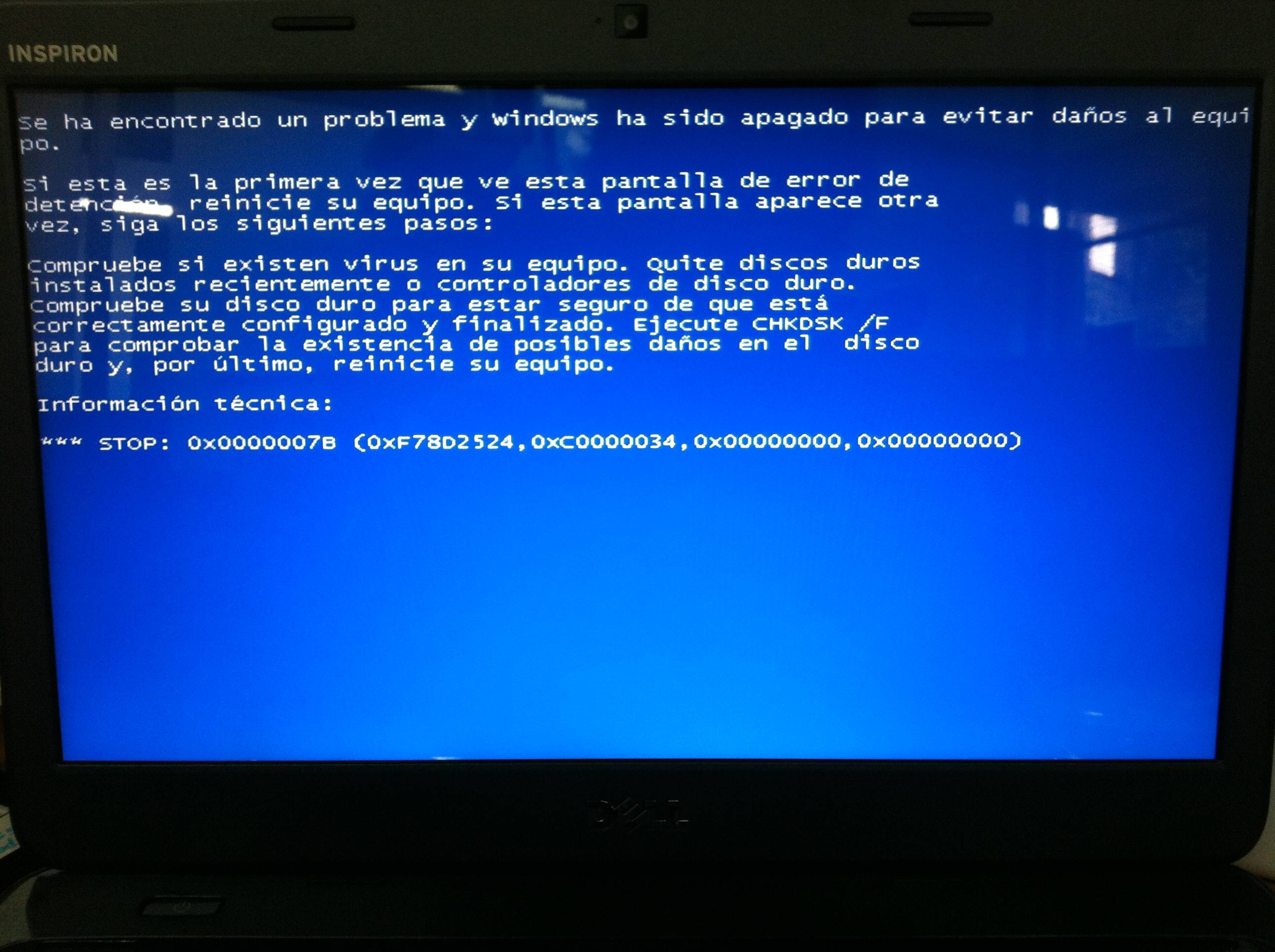 Installation of Windows XP on Dell Inspiron fails due to BSOD Super User