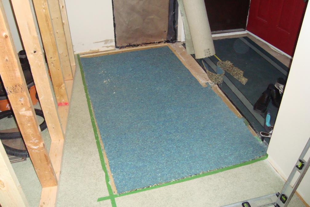 Is there anything special needed to cut out a section of carpet? Home