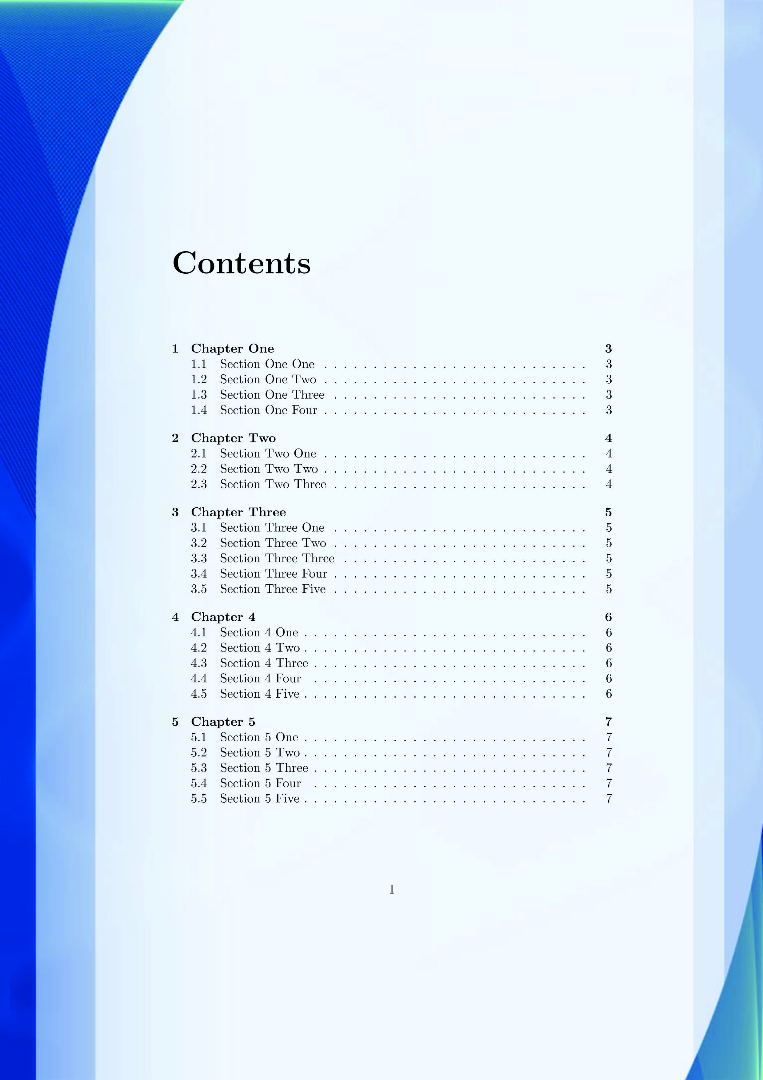 Table Of Contents Background