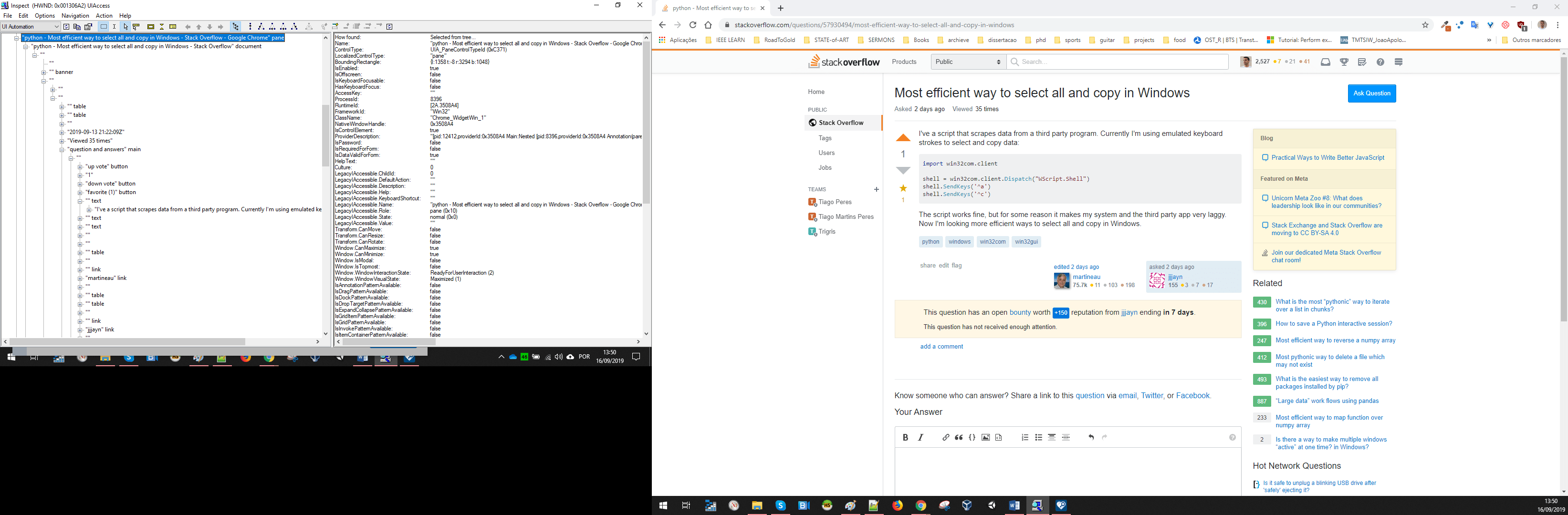 python Most efficient way to select all and copy in Windows Stack