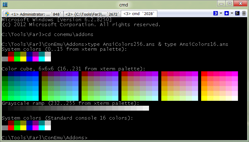 Windows console with ANSI colors handling Super User
