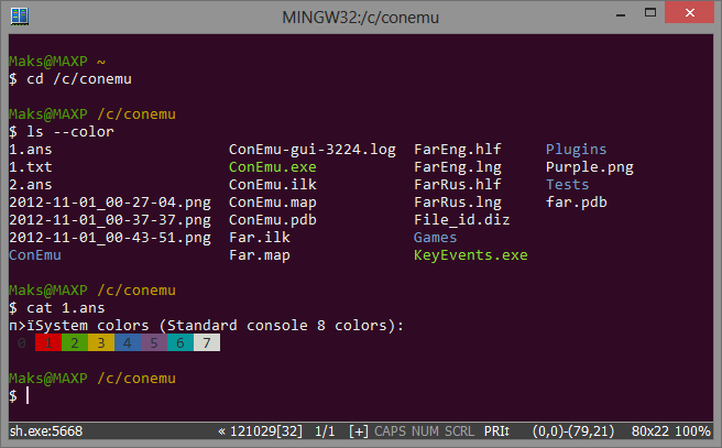 windows Ubuntu purple terminal colors in ConEmu Super User