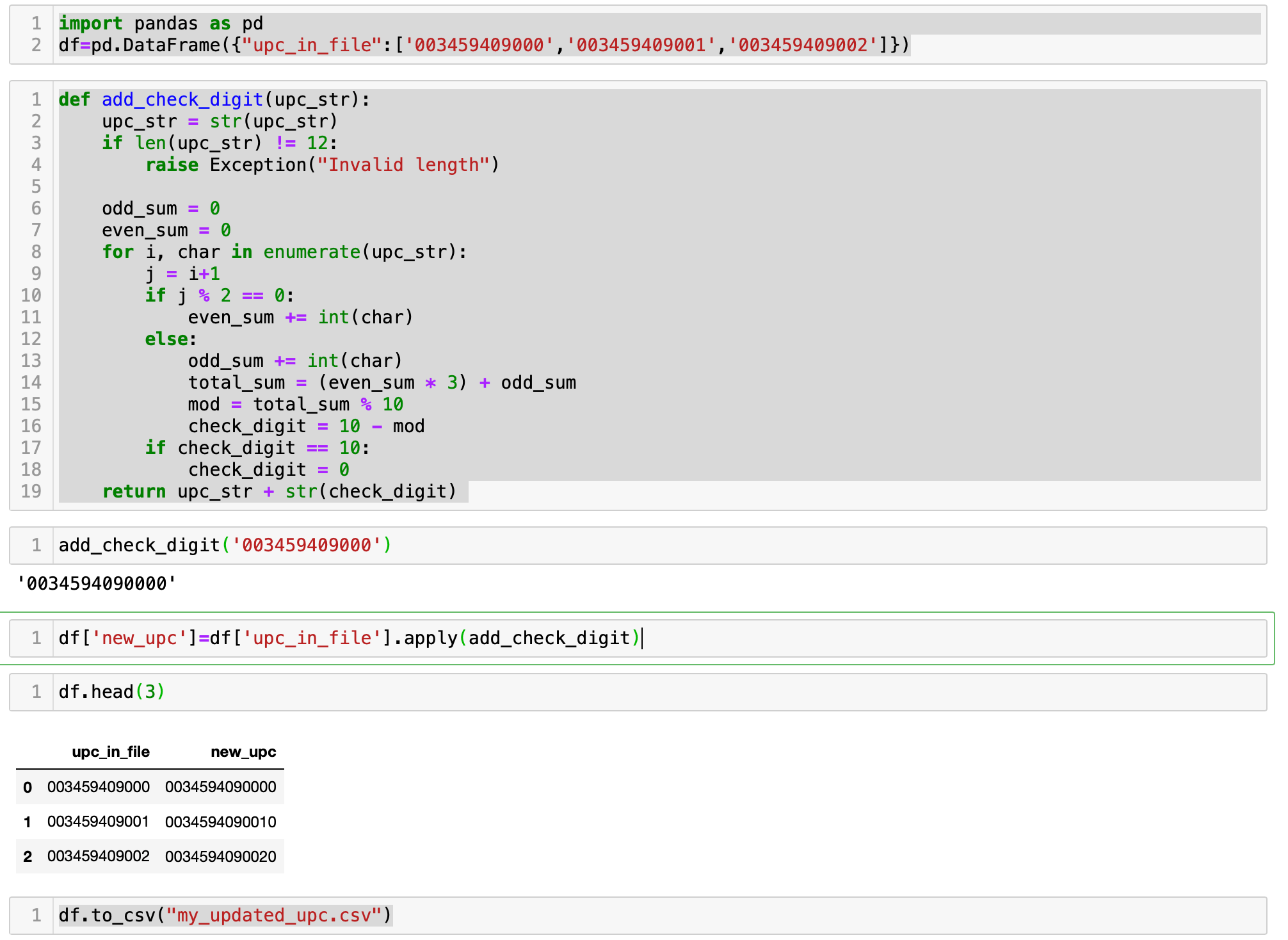algorithm python create check digit function Stack Overflow
