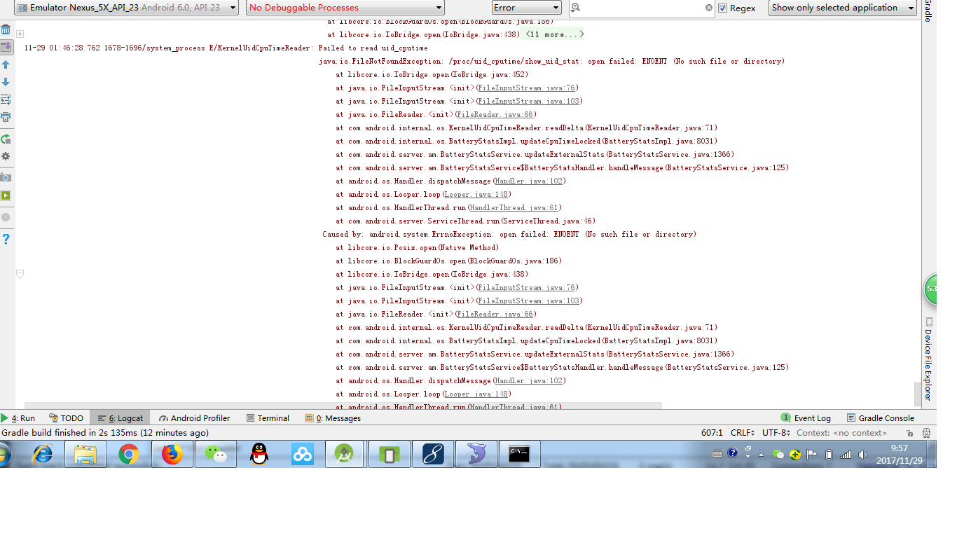 mysql Caused by android.system.ErrnoException open