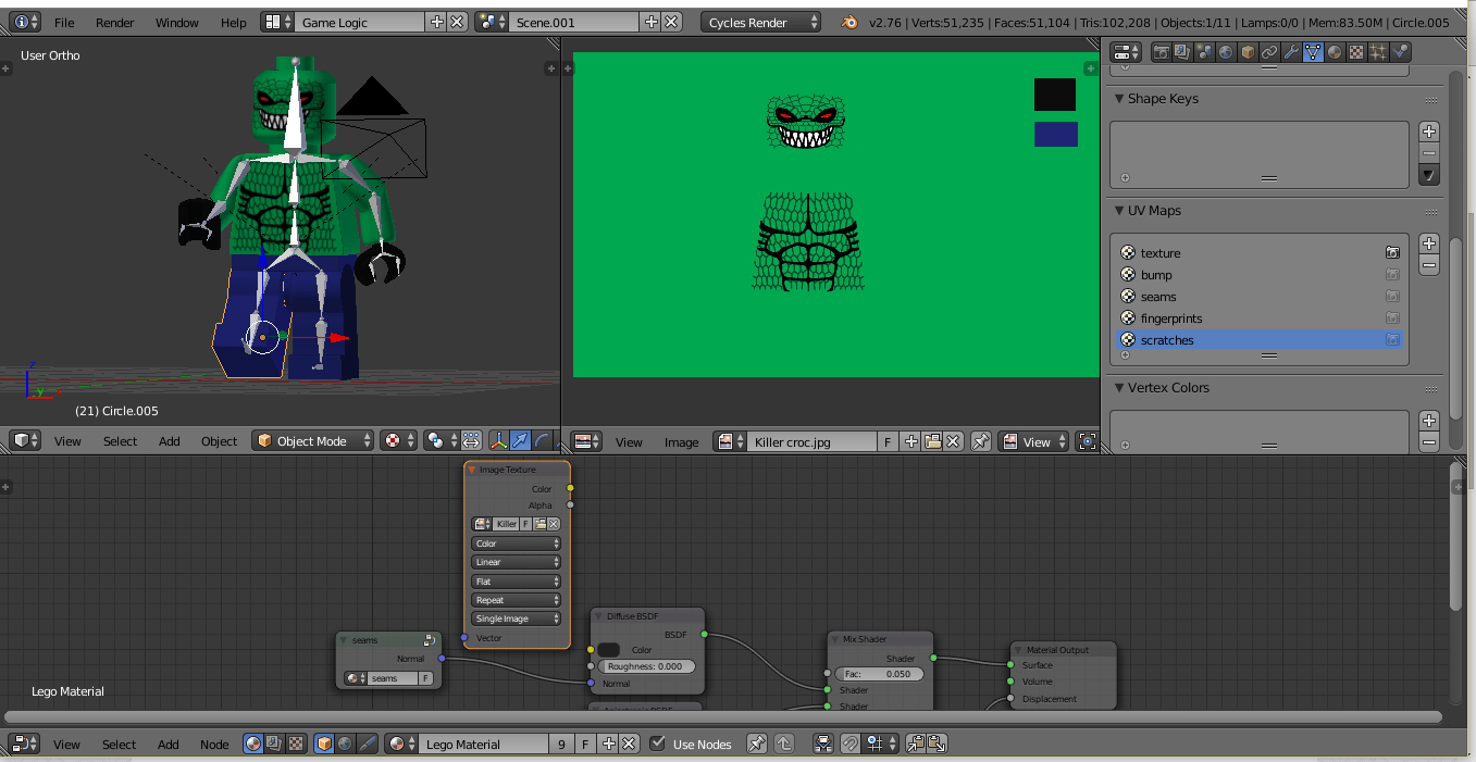 How can I make a part of a texture glow?