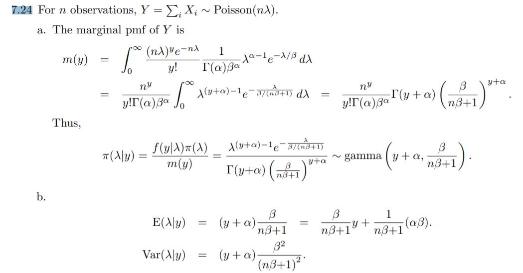 gamma prior and Poisson for data X_i, why we only \sum_i X_i for