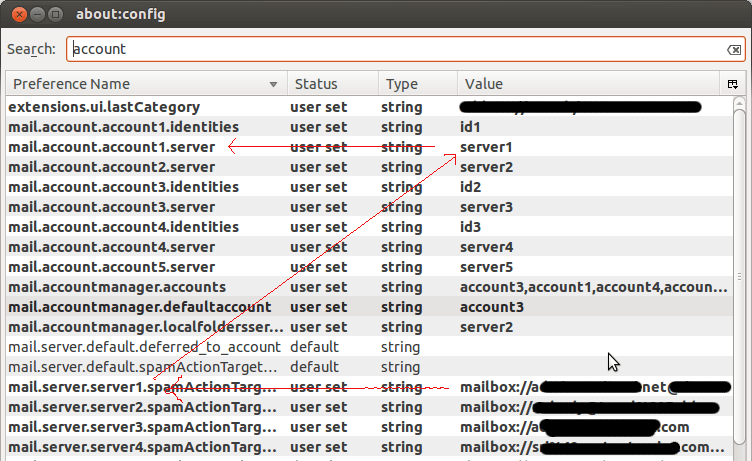 How do I sort account names alphabetically in Thunderbird