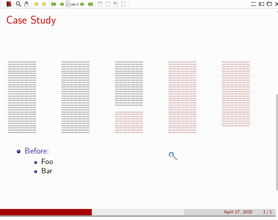 Beamer's \only animations break layout intraanimation