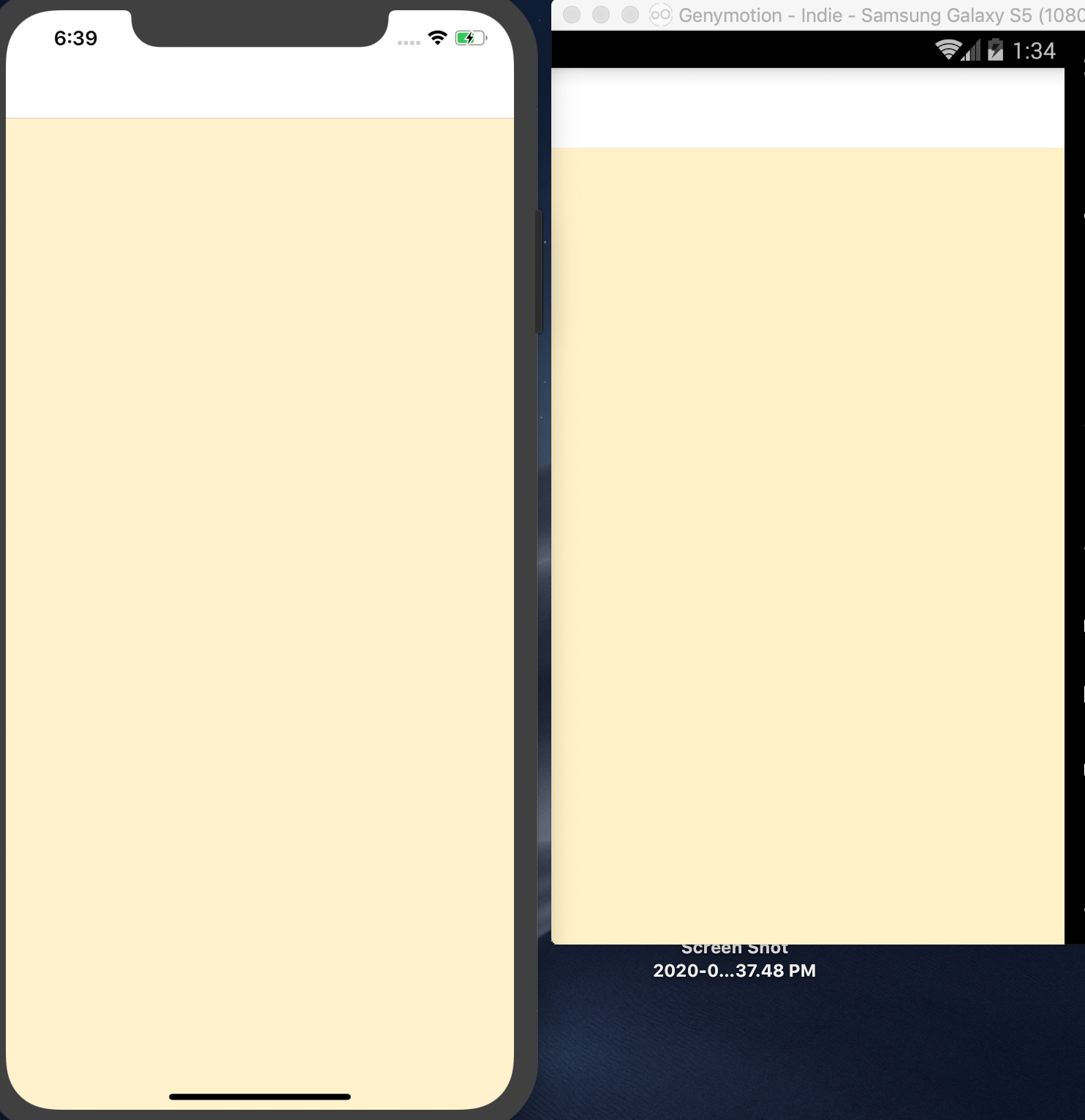 javascript ReactNative Remove whitespace at top of screen on