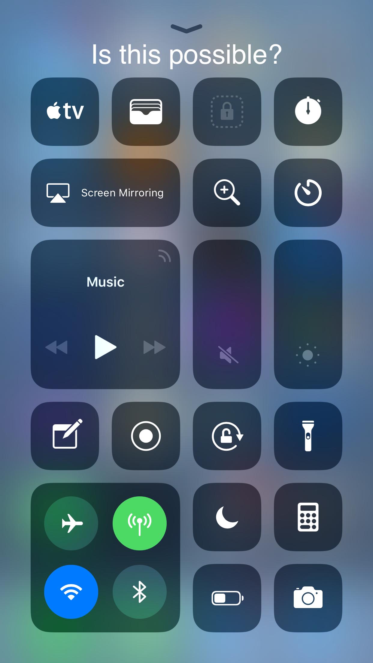 ios Is it possible to customise the ‘fixed’ controls at the top of Control Center? Ask Different