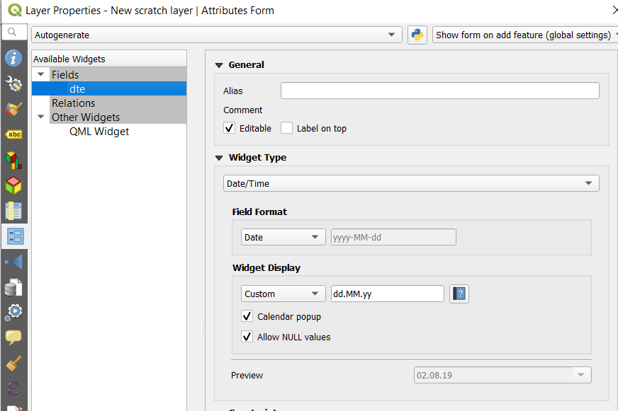 Change data format in QGIS field calculator using format_date