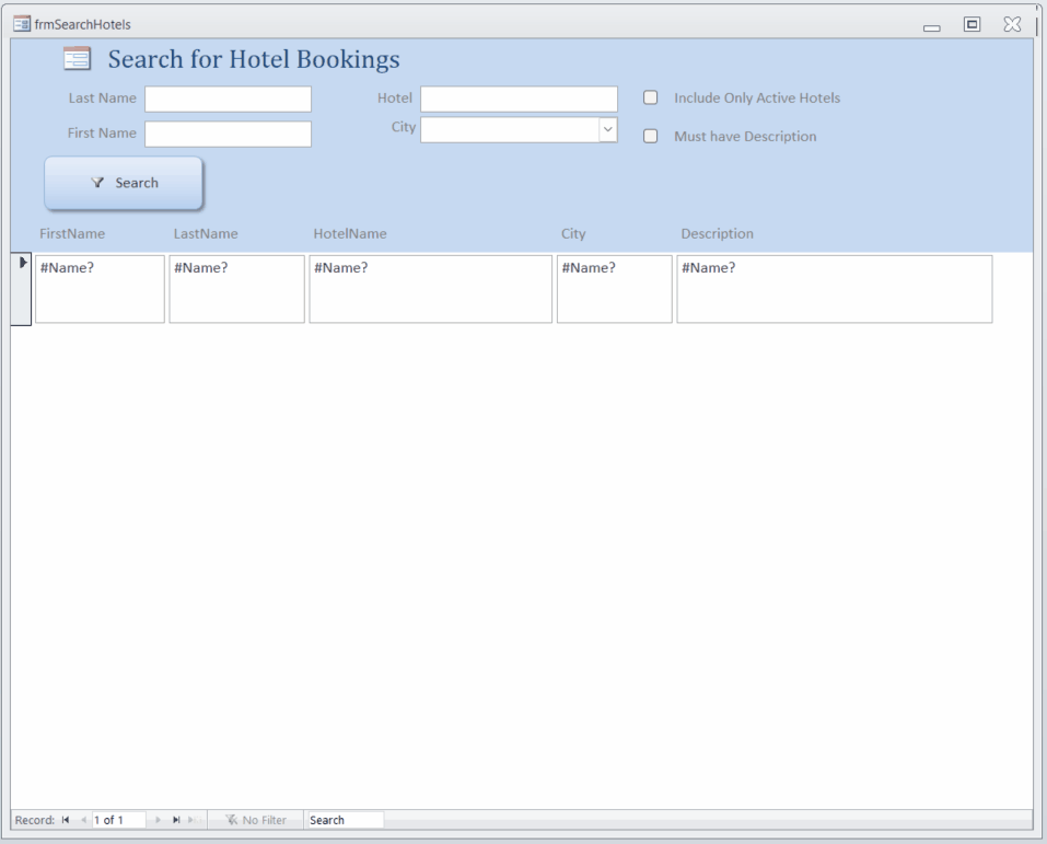 ms access Variable Search, Cascading Combo Boxes Stack Overflow