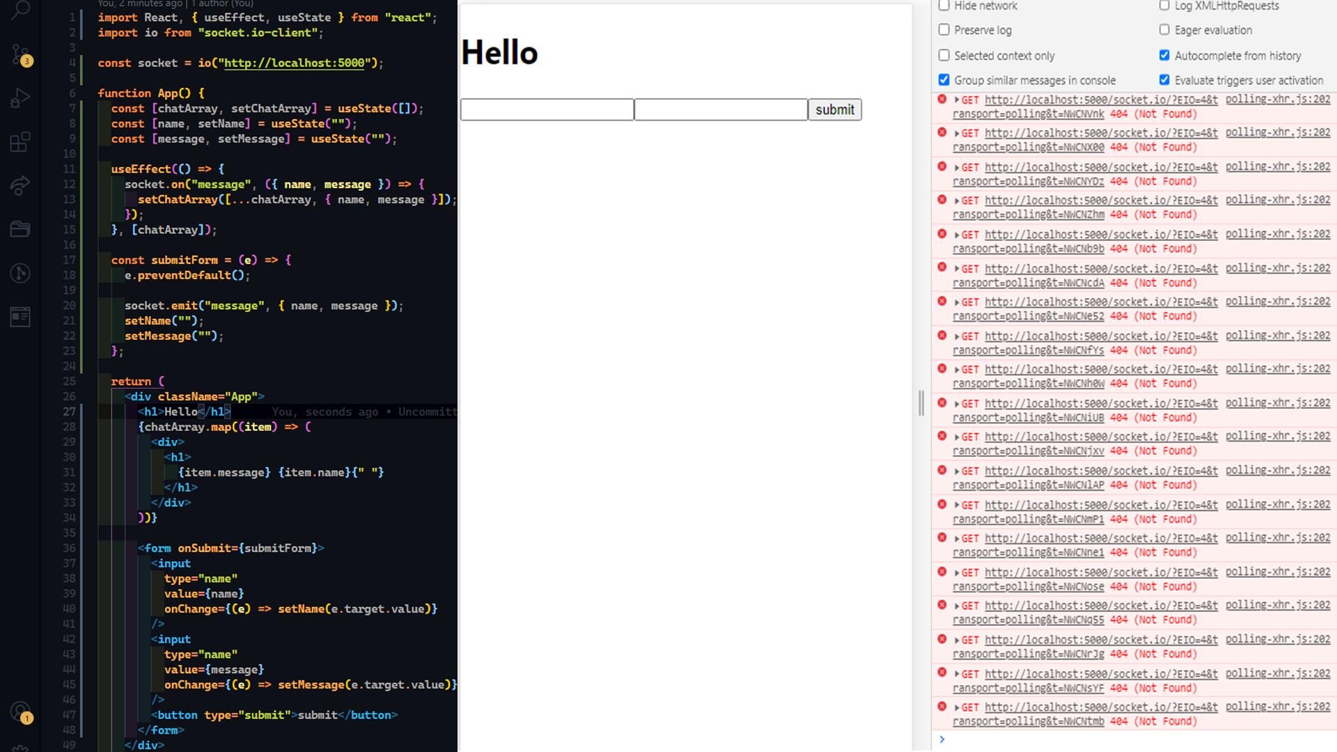 javascript How can i make React JS and Socket IO connect together via