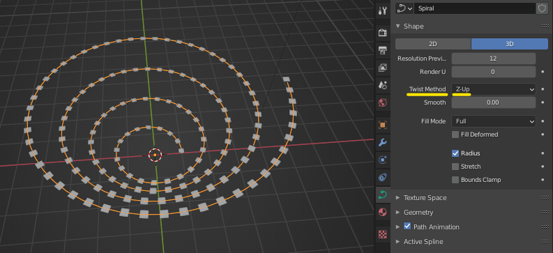 modeling Array a collection of objects along a curve Blender Stack