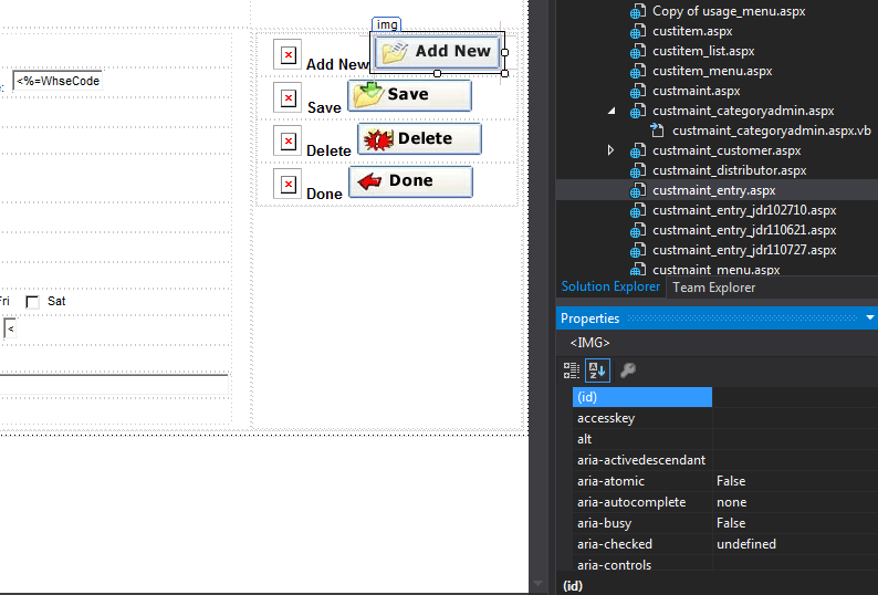How can I add a codebehind file to an aspx page? Stack