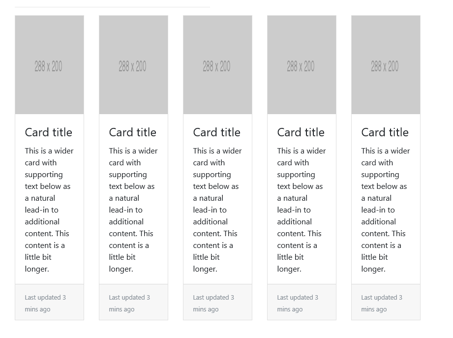 css Carddeck with equal height on card items Stack Overflow