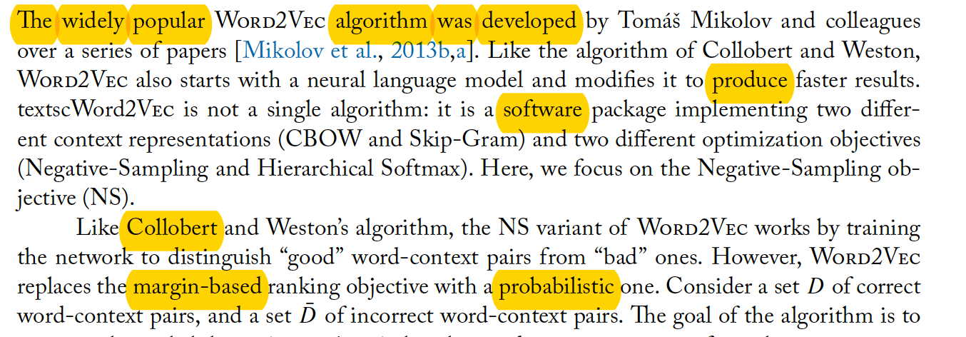 machine learning word2vec negative sampling (in layman term