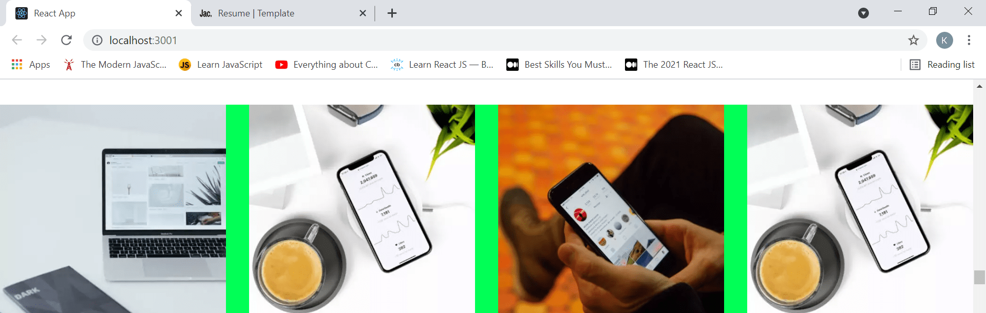 reactjs reactbootstrap remove default padding React JS Stack