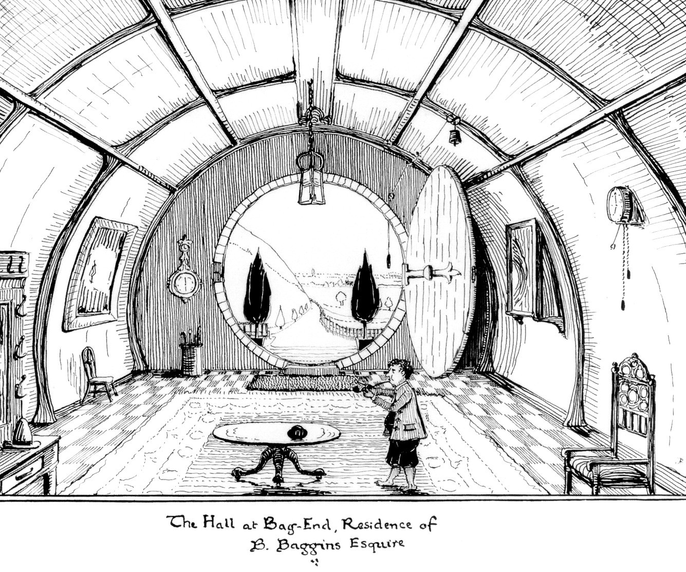 Why is Bilbo's door and Hobbit house so incredibly oversized in Tolkien