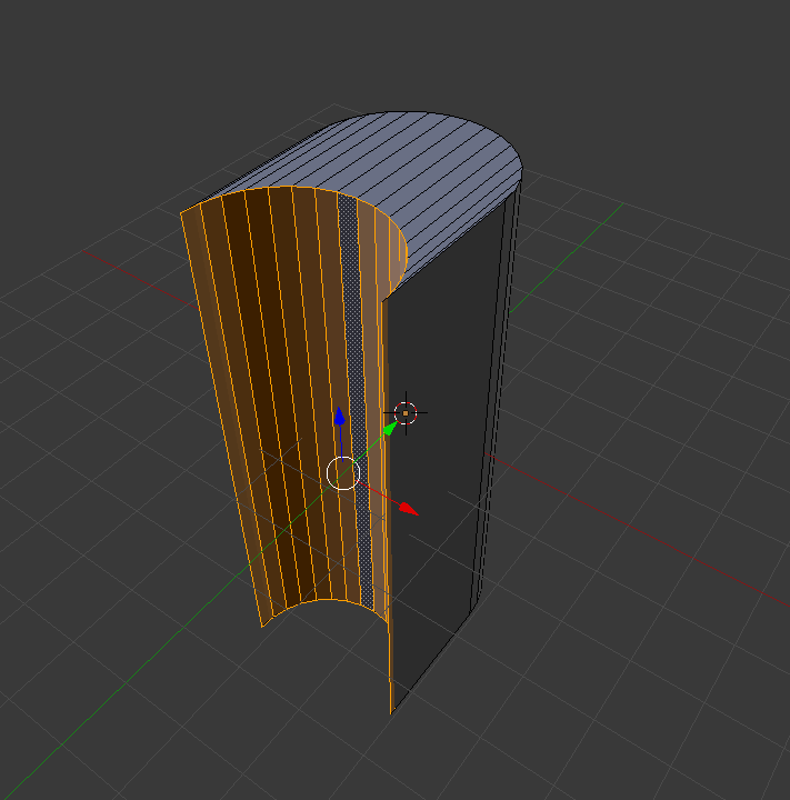 python How to select faces/edges/vertices on one side of an object