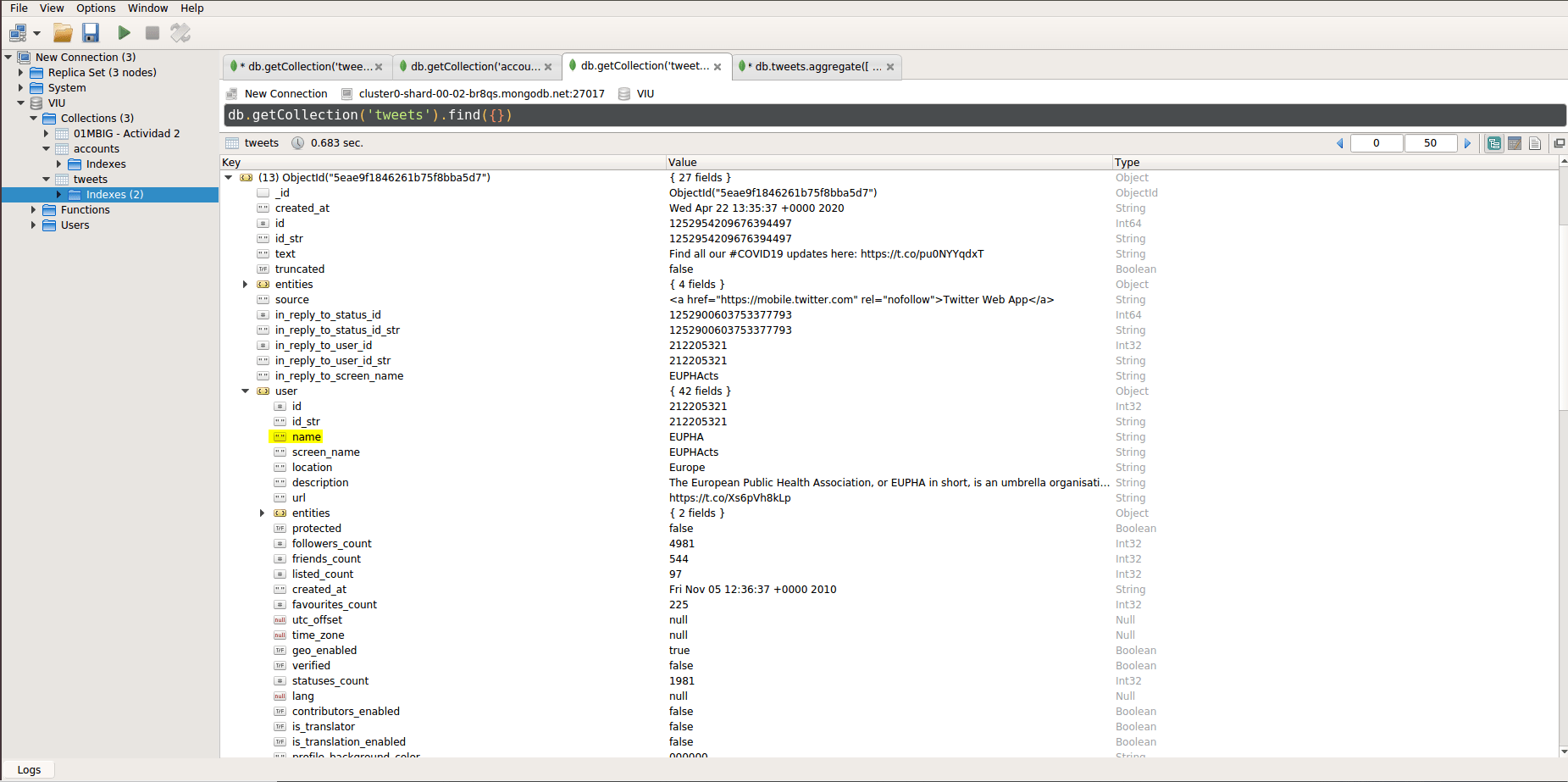 Group by and count MongoDB documents by a specific field Stack Overflow