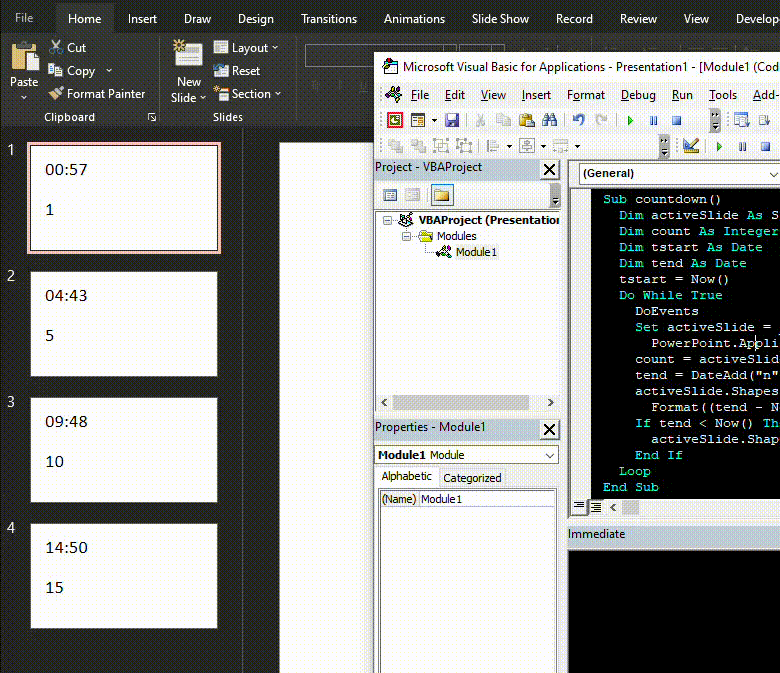 powerpoint VBA Countdown Timer Stack Overflow