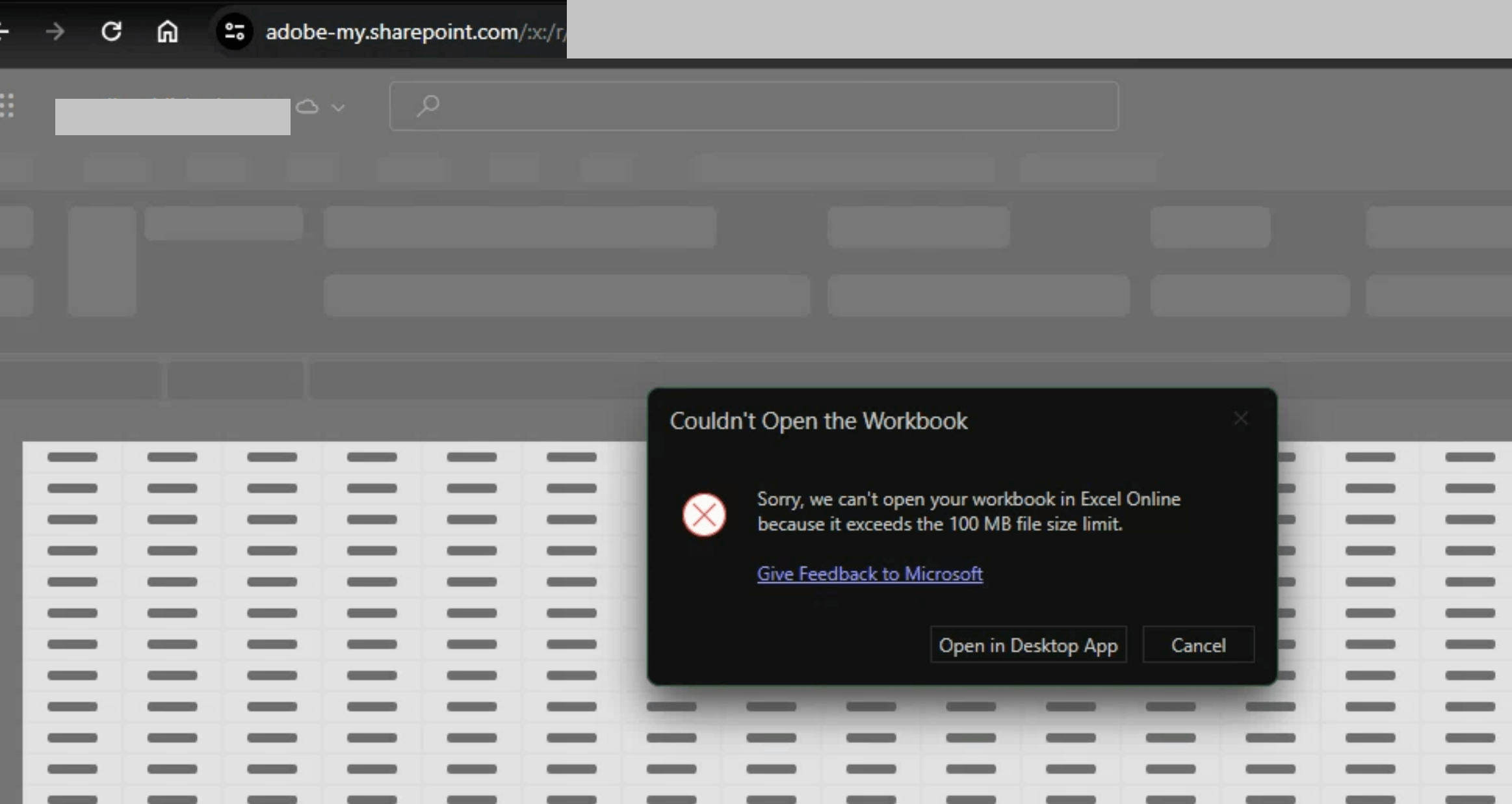 How can I download an Excel 365 document that is stored on SharePoint