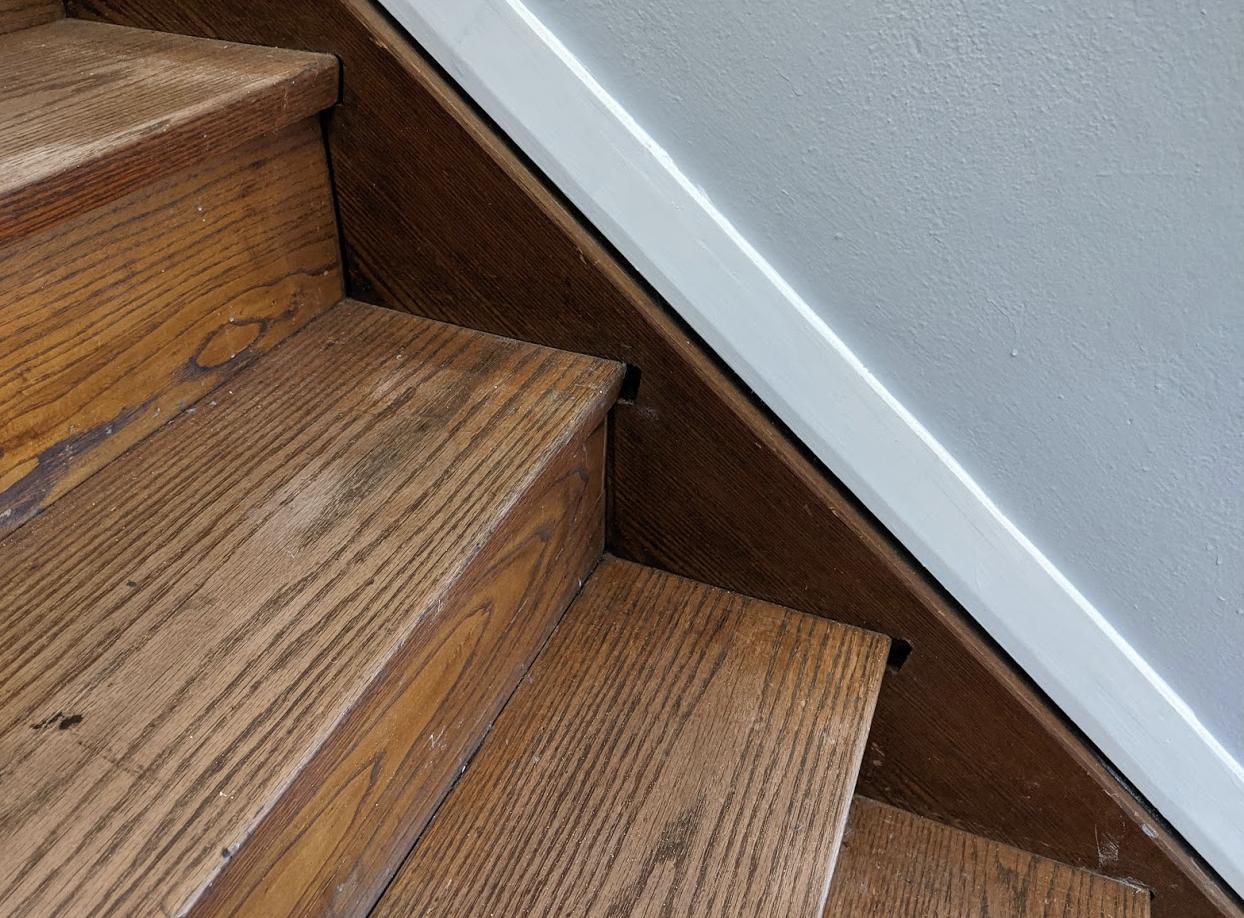 Pulling treads and risers back into position in a housed / closed