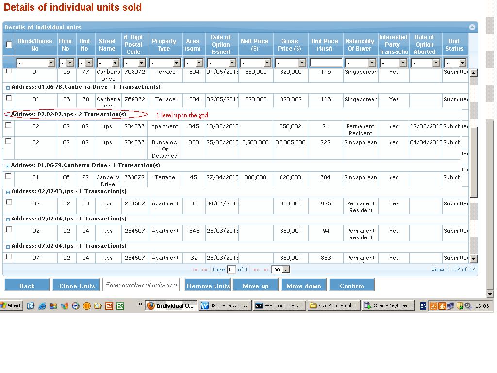 jquery JQgrid grouping groupingView move rows up/down in same grid