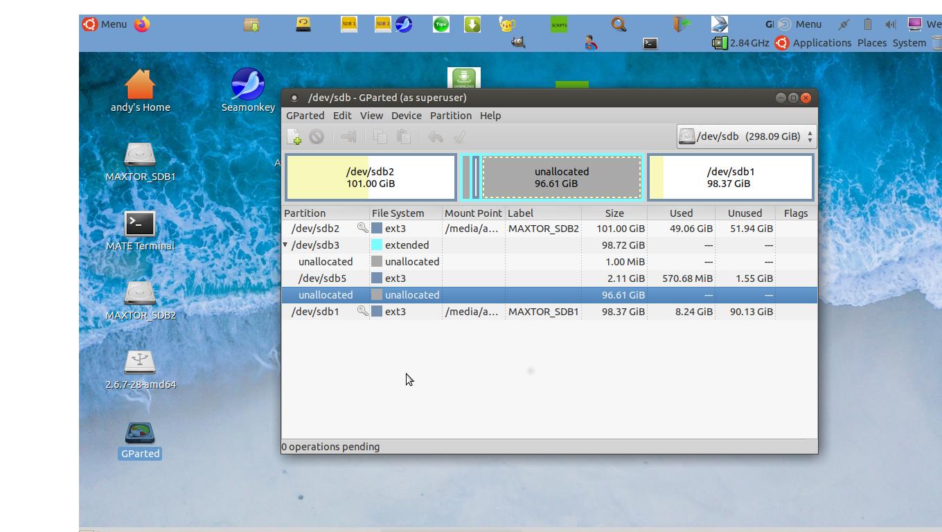 ubuntu mate How do I add unallocated space to another partition Ask Ubuntu