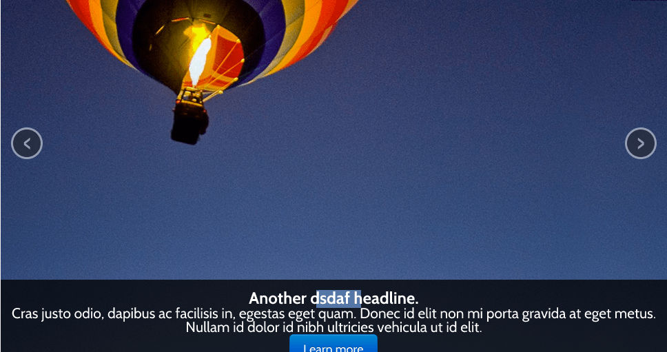 Positioning and styling of Twitter Bootstrap Carousel Image Captions Stack Overflow