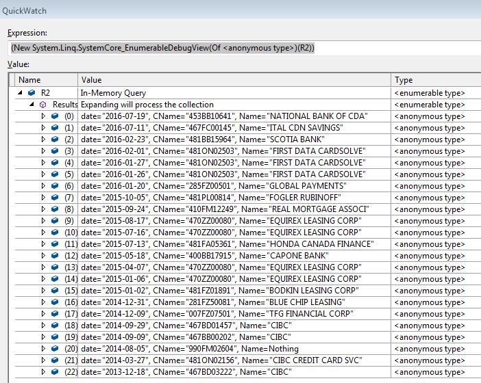 Convert a Linq result to a datatable Stack Overflow