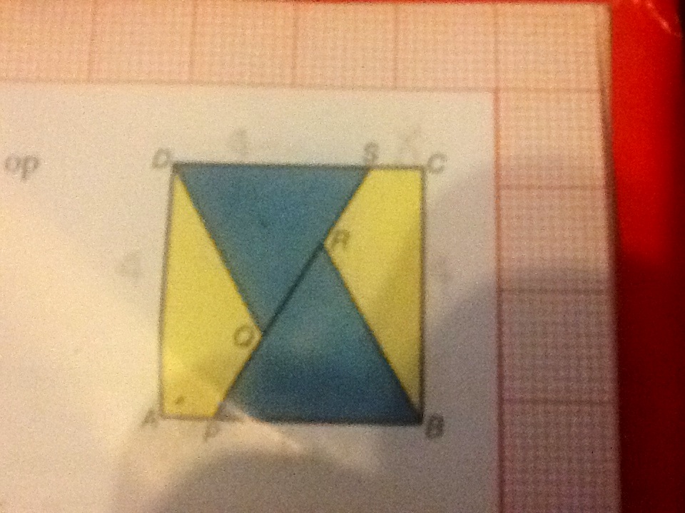 geometry Calculate the area of 2 triangles within the square