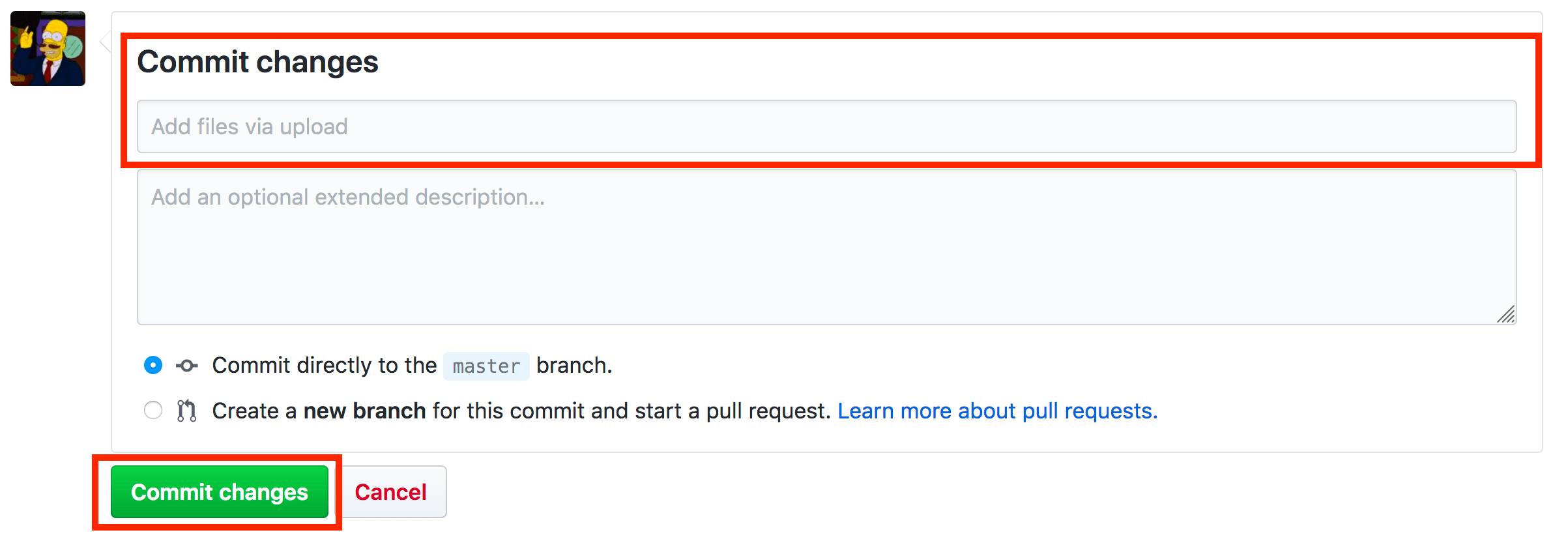 What is "add files via upload" commit message in GitHub repositories