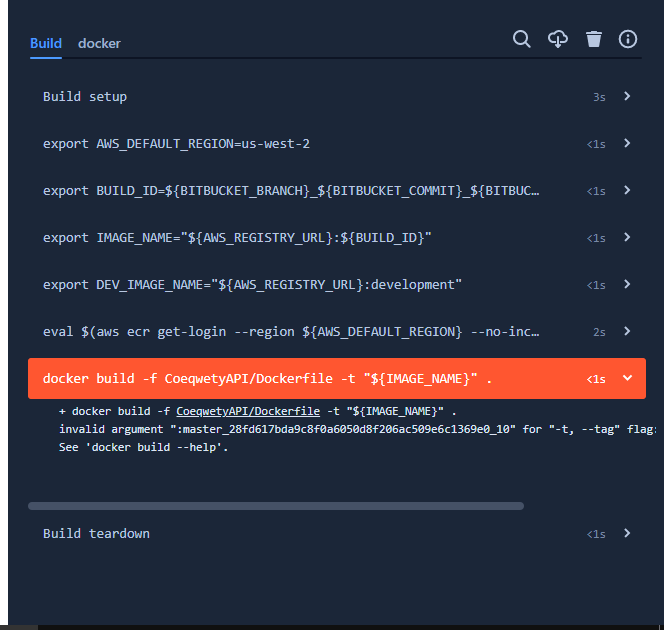 amazon web services When trying to deploy my web api from Bitbucket