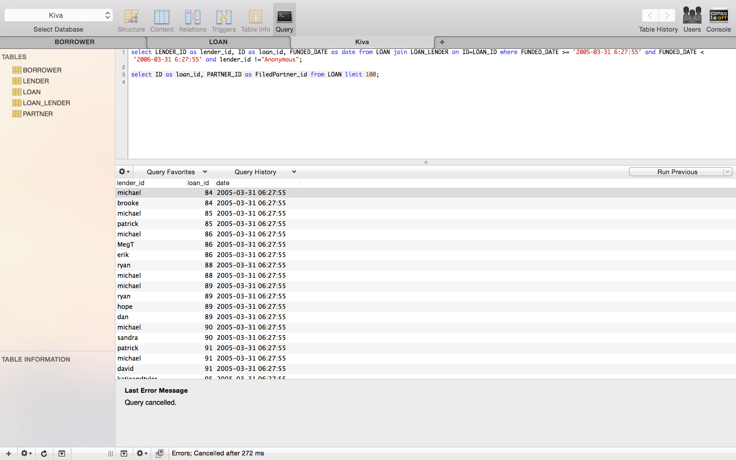 mysql Store SQL query results returned from the Server Stack Overflow