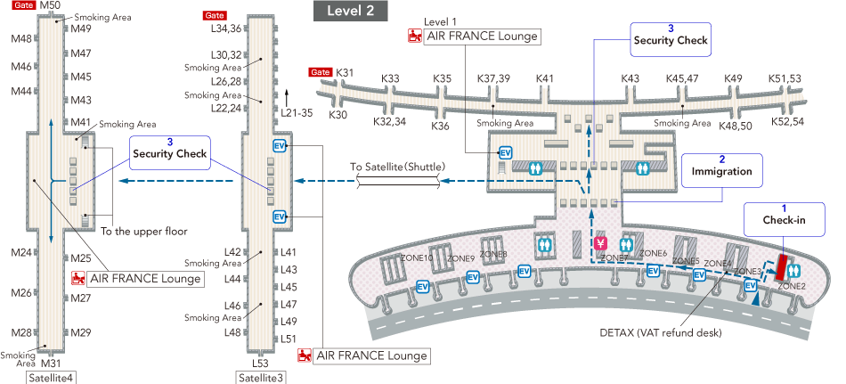 Terminal 2E Charles De Gaulle Map Cdg - Location Of Air France's Lounges In Paris Charles De Gaulle Airport, France? - Travel Stack Exchange
