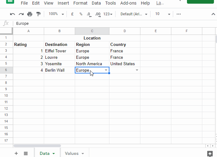 javascript Multiple dependent dropdown lists in google sheets