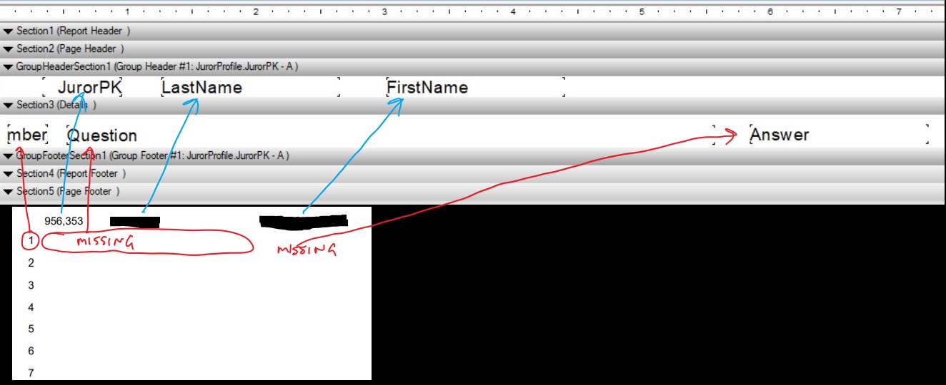 c Crystal Reports won't display related table data Stack Overflow